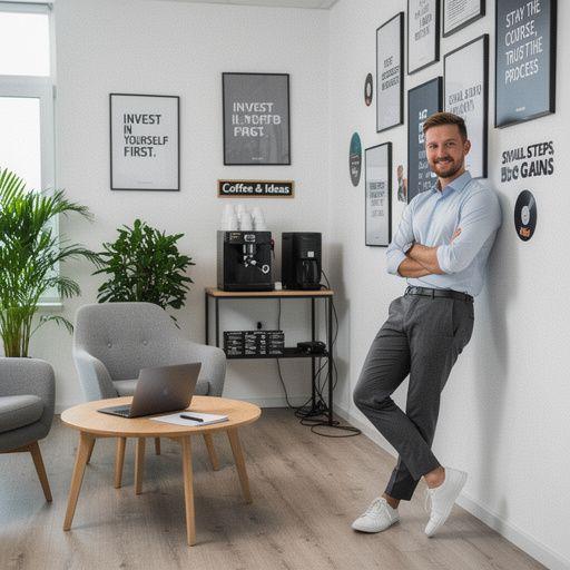 Eine Online-Plattform für den Handel mit Aktien und Kryptowährungen wird demonstriert.